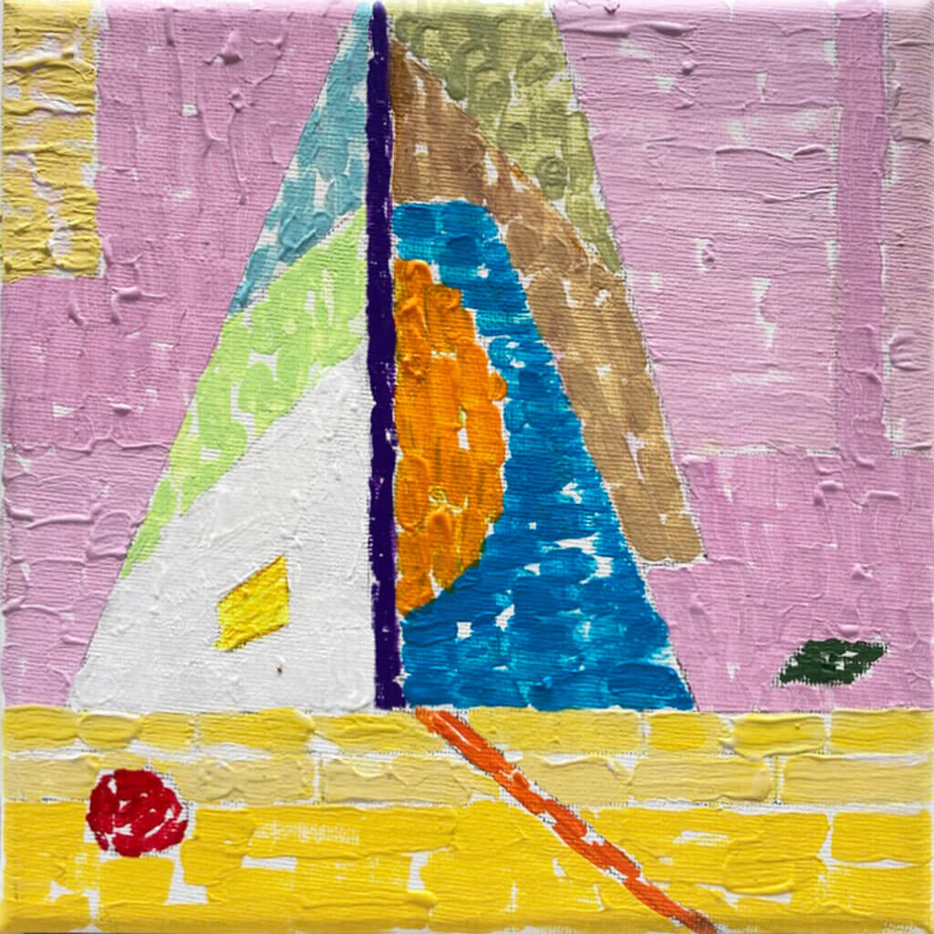 CaraFaccia, XVI, 15 x 15 cm 2026 Acryl auf Leinwand Paulo de Brito